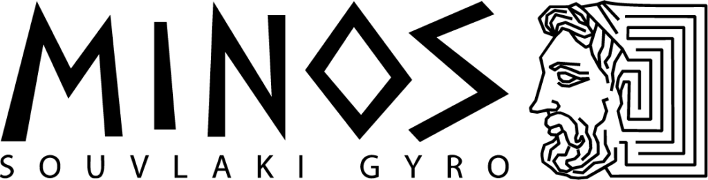 Logo for Minos Souvlaki Gyro, a restaurant in Montreal, Quebec.